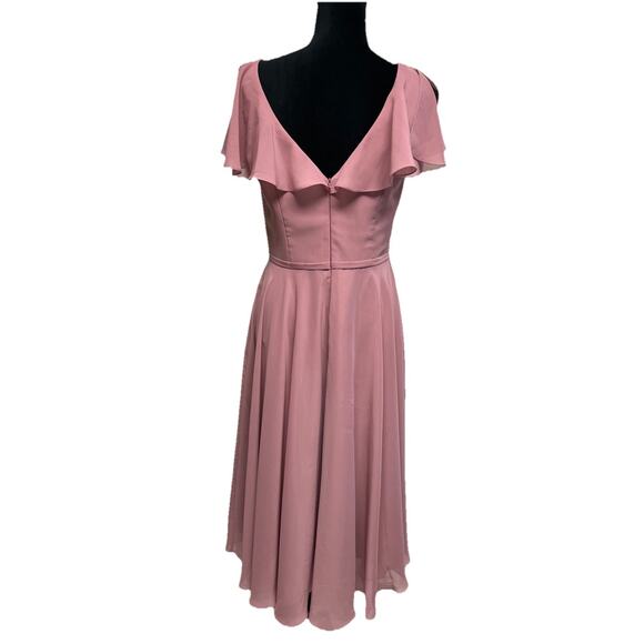 JJ’s House Vintage Mauve Chiffon Dress Sz 10 Mother Of The Bride Bridesmaid NWT - Picture 7 of 13